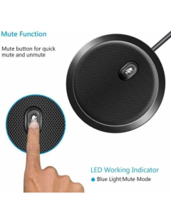 Omnidirectional USB Condenser Microphone with Mute Button